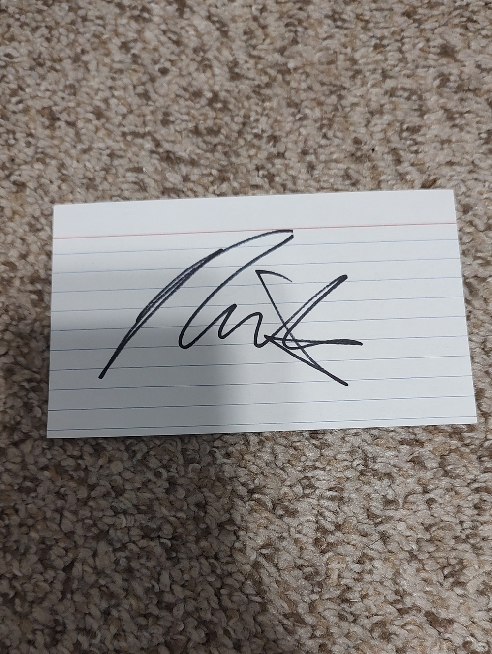 Nick Jonas Signed Index Card